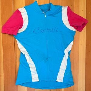 Castelli Women's Short Sleeve Cycling Jersey - Blue & Pink